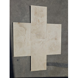 Плитка из Травертина "Ivory Cross Cut", лощеный, размер 600*300*20, толщина 2 см