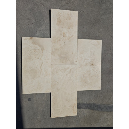 Плитка из Травертина "Ivory Cross Cut", лощеный, размер 600*300*20, толщина 2 см