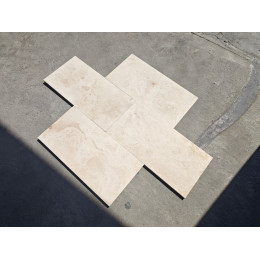Плитка из Травертина "Ivory Cross Cut", лощеный, размер 600*300*20, толщина 2 см