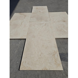 Плитка из Травертина "Ivory Cross Cut", лощеный, размер 600*300*20, толщина 2 см