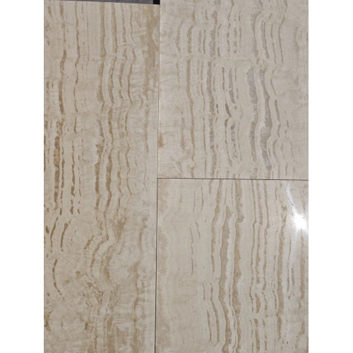 Плитка из Травертина "Ivory Vein Cut", заполнен. полир., толщина 2 см, 60*30 см