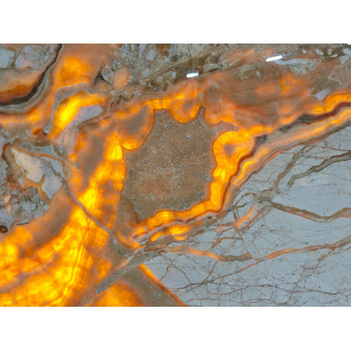Слэб из Мрамора "Breccia Lava", полированный, толщина 2 см