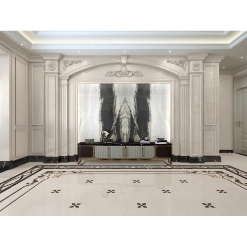 Слэб из Мрамора "Panda White", полированный, толщина 1,8 см