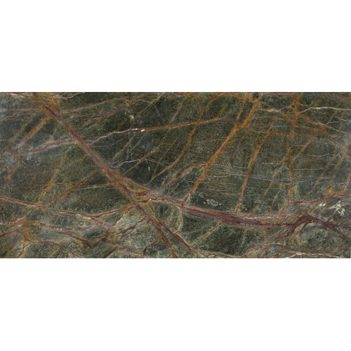 Слэб из Мрамора "Rain Forest Green" полированный толщина 2 см
